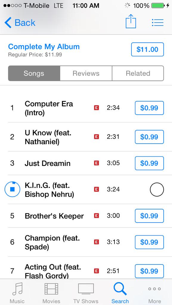 lilisaiahmusic's tweet photo. I don't got enough to get the whole album, but I got you, my nigga. @stro #ComputerEra http://t.co/ANiZuGoZvd