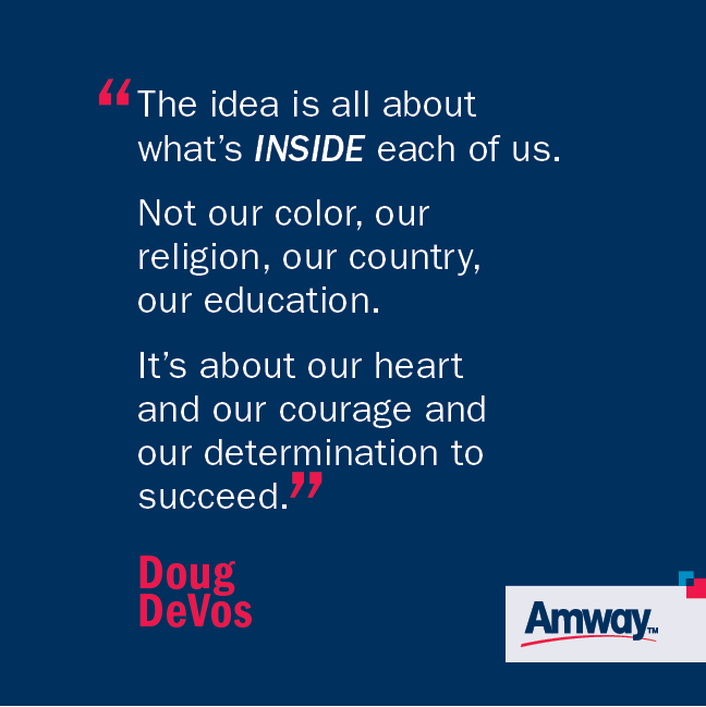 Amway's tweet photo. THE AMWAY IDEA: It’s not about what you see on the outside, it’s what motivates you from the inside. http://t.co/Ldq3qHJlX6