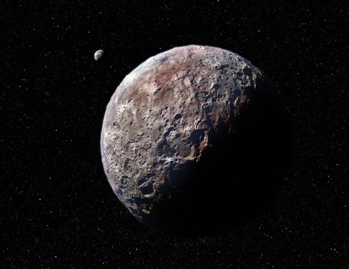SkyImageLab's tweet image. NASA’s New Horizons probe flew past Pluto. This was an artist’s impression before NASA images. bit.ly/1IphIUJ