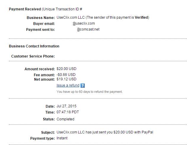 sassygirlgamer's tweet photo. 1st #Payment from #UseClix. Not bad for 1 month of Clicking on #ads. #JoinMe https://t.co/lfy3yLlOYA http://t.co/YOP0X45DqR