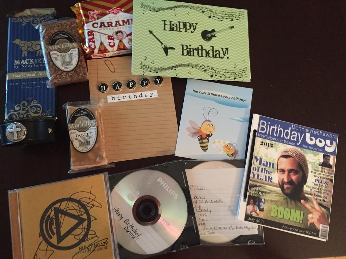 donniekeshawarz's tweet photo. Omg, I just opened my b-day package! All my faves: chocolate, music, and most of all- All of your lovely words!!❤️❤️ http://t.co/0D5XZFlkFX