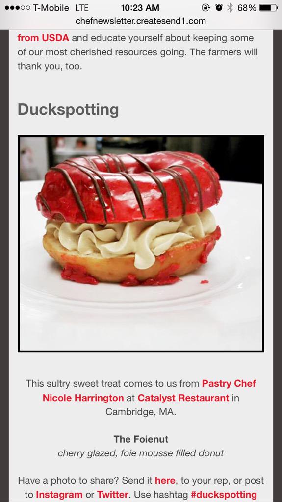 snooks311's tweet photo. Foienut gettin famous. @CatalystCam thanks @DArtagnanFoods #foiefordessert http://t.co/zwrhymizjq