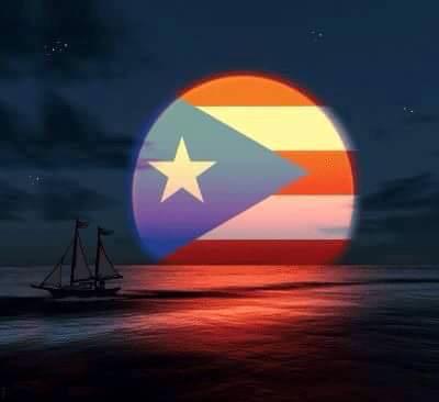 Migdalia Sierra On Twitter Beautiful Flag Puerto Rico With Moon