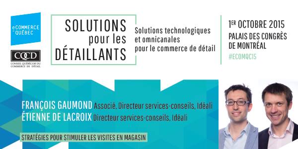 Stratégies pour stimuler les visites en #magasin <a href="/fgaumond/">Francois Gaumond</a> Ideali #ecomqc15 Info lnkd.in/eRQApMj #Montreal