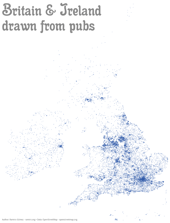 BrilliantMaps's tweet photo. All The Pubs In Britain &amp; Ireland &amp; Nothing Else - http://t.co/PS5JqlKWCL http://t.co/iqf4yOa1hz