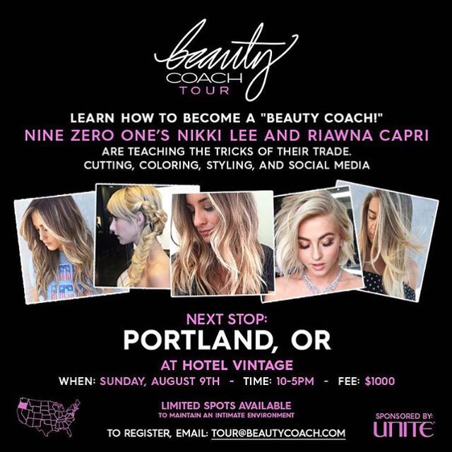 Next stop #Portland! Limited Spots Available! E-mail: tour@beautycoach.com to lock down your spot! 🔐#BeautyCoachTour