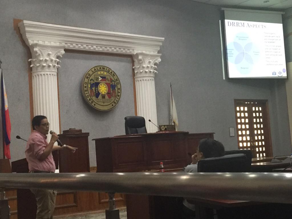 sheilajoyag's tweet photo. On-going Seminar on DRRM & CCA @ SP Session Hall #Cavite ππ #NationalConsciousnessMonth #PDRRMC @PG_COPS ππ½ http://t.co/TYZMltQi9X