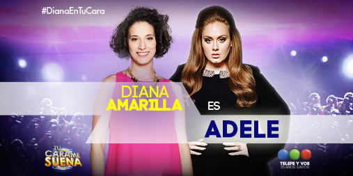 TuCaraMeSuenaAR's tweet photo. #DianaEnTuCara interpreta a una de las voces más potentes de la música: Adele #TuCaraMeSuena 🎼 http://t.co/ejZSZgqmeA