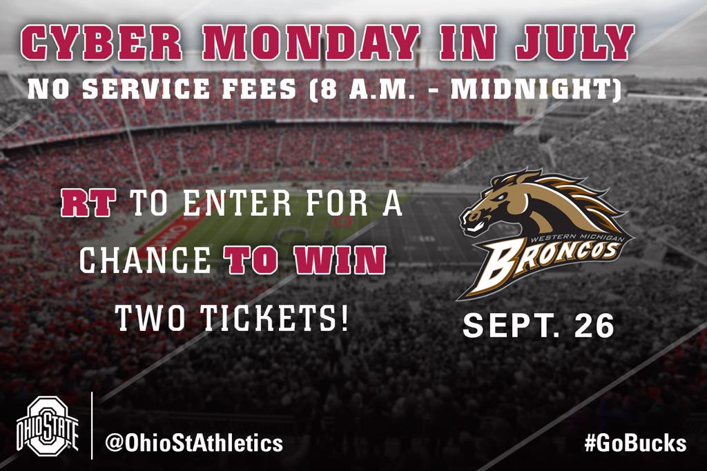 Brutus_Buckeye's tweet photo. 🐴💨Time to #GoBucks these Broncos!
RT &amp; follow for a chance to WIN 2 🏈 tix vs WMU
Cyber Monday: http://t.co/CLw6e0LiVe http://t.co/dVK4AH4beJ