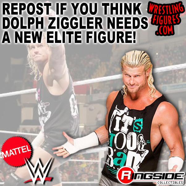 RingsideC's tweet image. In honor of @HEELZiggler's BDay retweet this image! We need a new DZ #Mattel #WWE Elite! #HappyBirthdayDolphZiggler