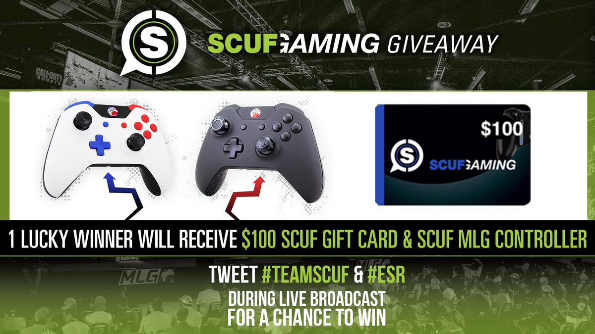 MLG's tweet image. RT &amp;amp; Follow using #MLGProLeague to enter to win a @ScufGaming Controller &amp;amp; $100 Giftcard on MLG.tv/ProLeague_