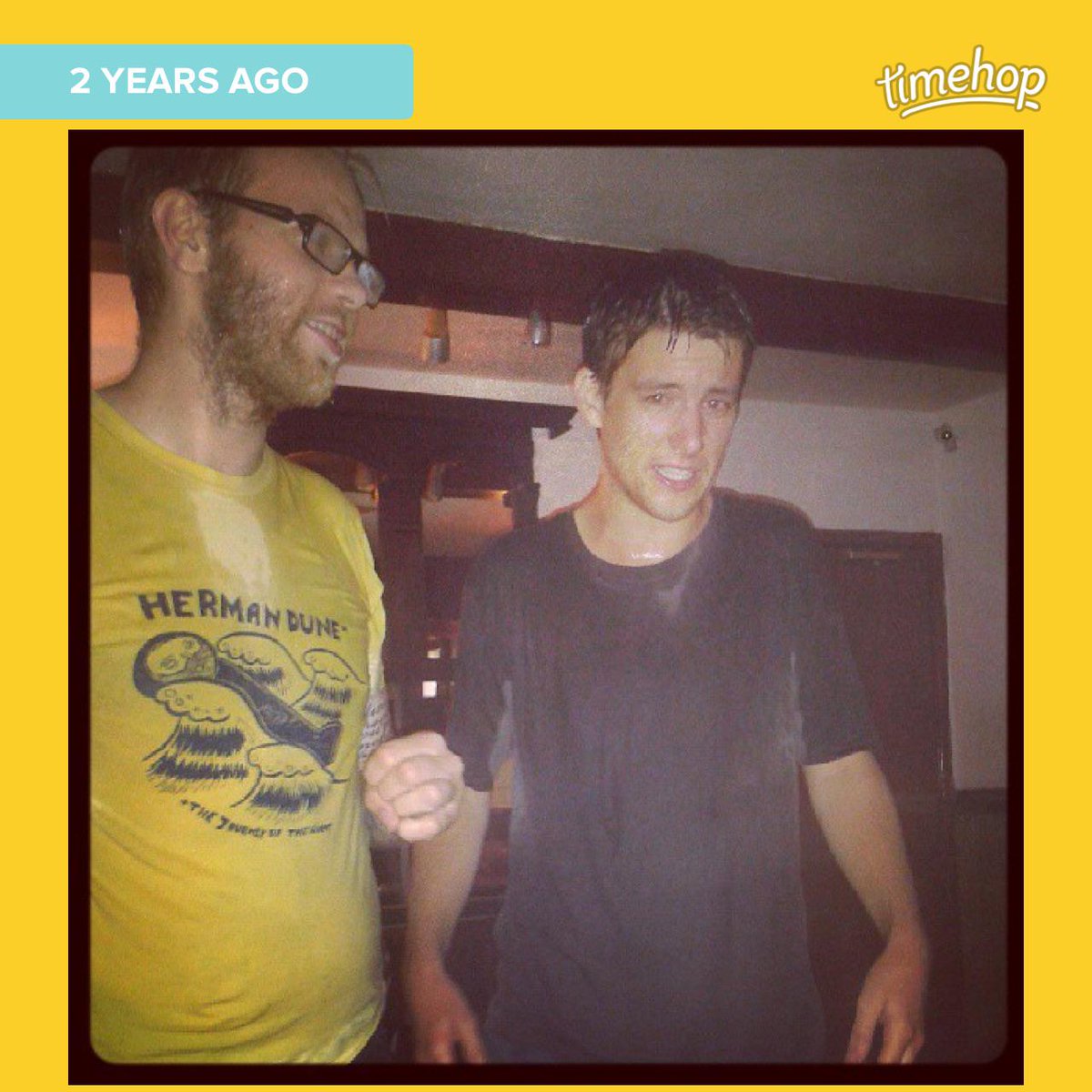 benwalkerwriter's tweet photo. It's two years since Ste &amp; I played a last minute acoustic show with Pacer then got soaked. http://t.co/9dpnnXvlNO http://t.co/naNxlFzB5i