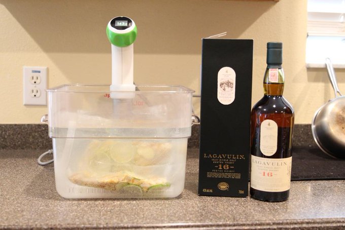 Everything from scratch, sous vide chicken curry tonight with some smooth Lagavulin 16 to sip on.. Oh<a href="/tag/gymlife"class="tags"><span>#gymlife</span></a><a href="/tag/fitchick"class="tags"><span>#fitchick</span></a>