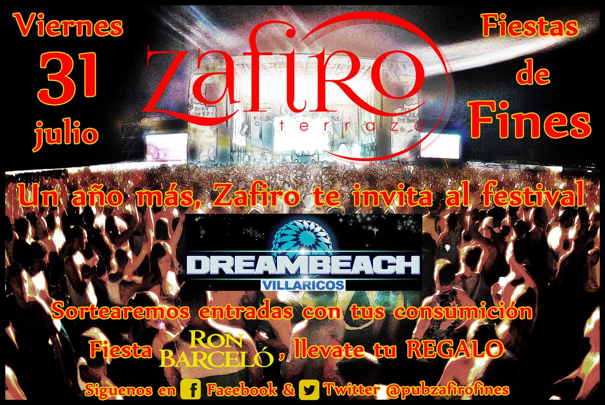 pubzafirofines's tweet photo. Viernes 31 de julio en Zafiro Terraza http://t.co/GH4Ncw8dao