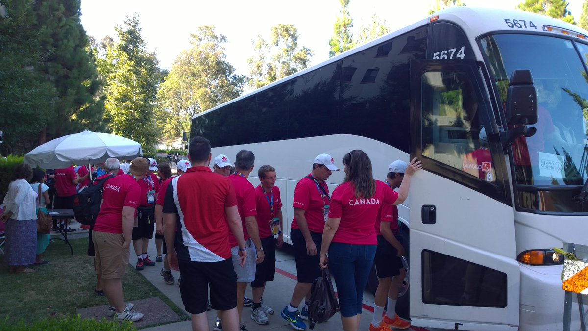 #SOTeamCanada15 on their way to the reception at <a href="/CGCanLA/">Canada à Los Angeles</a> <a href="/SpecialOCanada/">Special Olympics Canada</a>