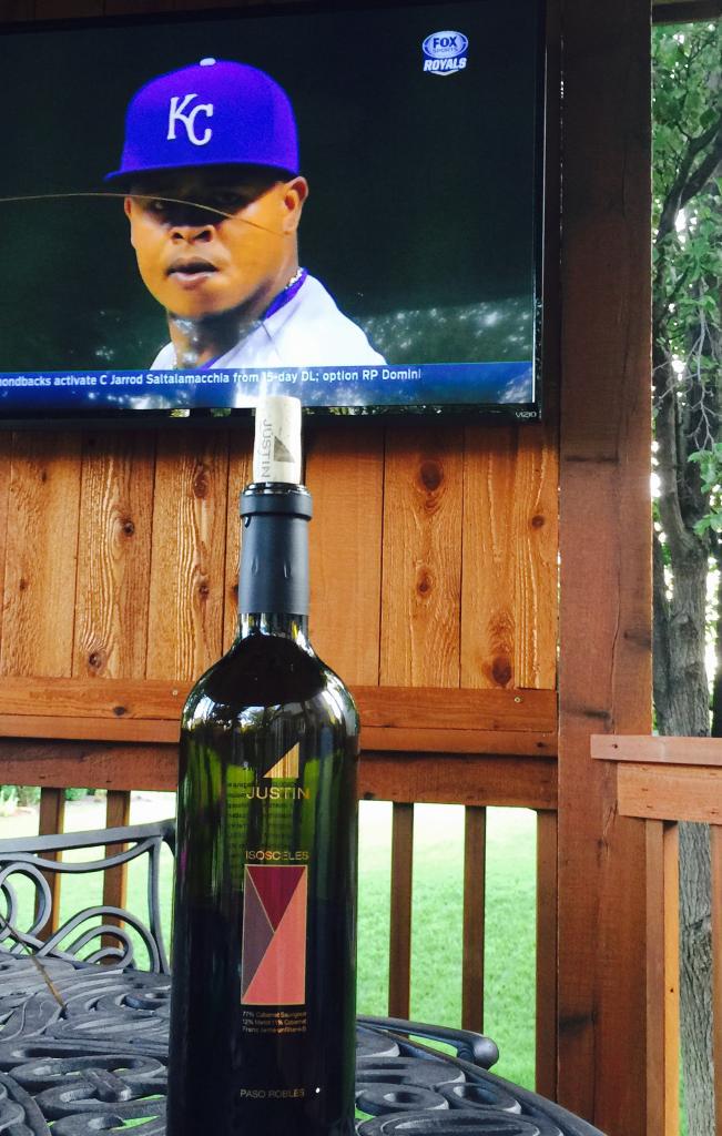 VeracityTroy's tweet photo. Enjoying some Isosceles @JUSTINWine watching @KCRoyals http://t.co/TzUuAEUCgq