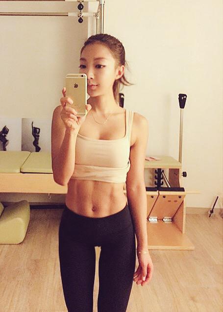 Fit Girl Jin on Twitter "Todays selfies! #asian#korean#girl#yoga# ... photo
