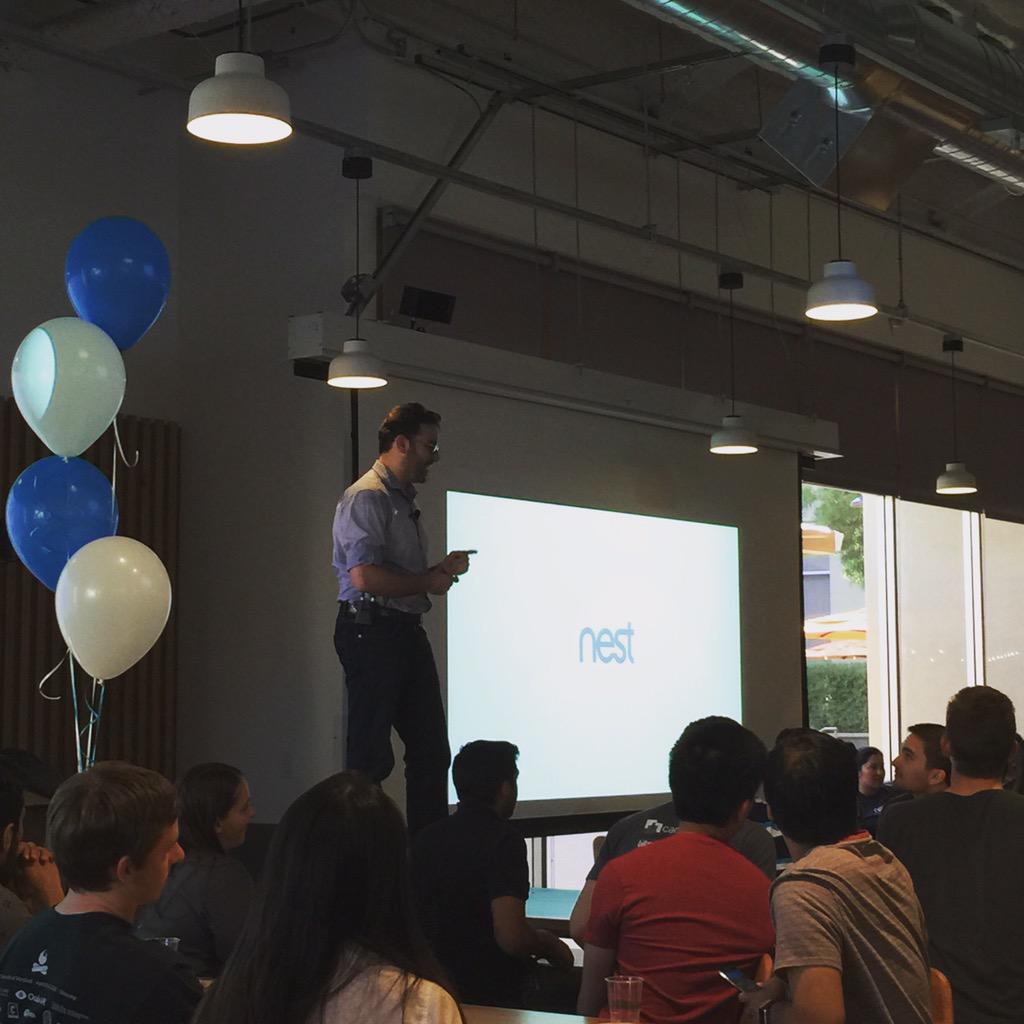 thatswattsup's tweet photo. Got to tour @nest and attend a Q&amp;A with their co-founder Matt Rogers! Thanks for the invite @zkahn94 🎊 http://t.co/RMUY88o4qv