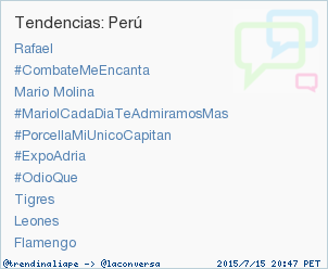 trendinaliaPE's tweet photo. #PorcellaMiUnicoCapitan acaba de convertirse en TT ocupando la 5ª posición en Perú. Más en http://t.co/L3yjxLmNVJ http://t.co/RgJSFkjXyQ