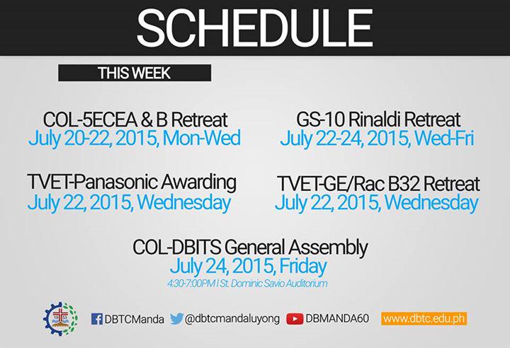 dbtcmandaluyong's tweet photo. Here's the full rundown of events this week (July 19-25): #balikbusko http://t.co/asCGvFz2KW