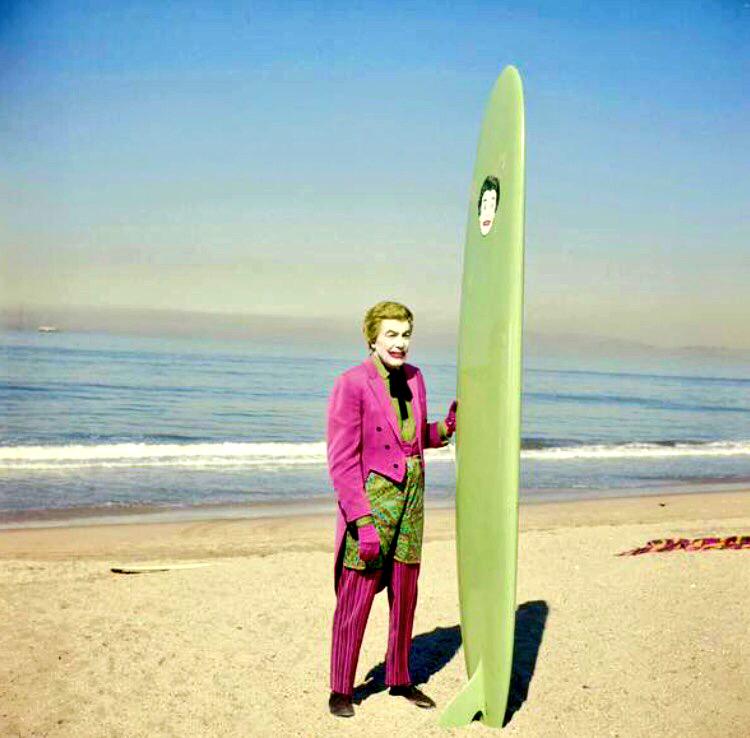 uniformcritic's tweet photo. The Joker (Cesar Romero) before taking on Batman and the surf. http://t.co/Yo3GOyx84z