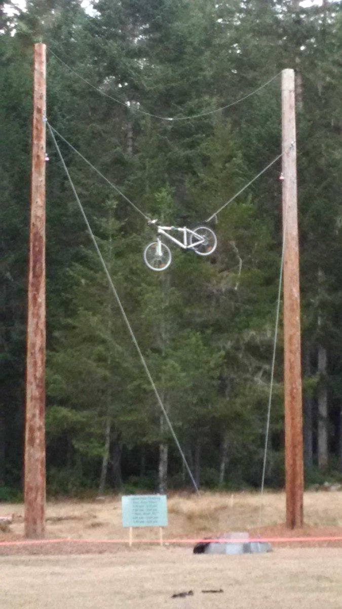 Here is what happens to your bike when your forget to lock it up at #pj2015 <a href="/scoutscanada/">Scouts Canada</a>