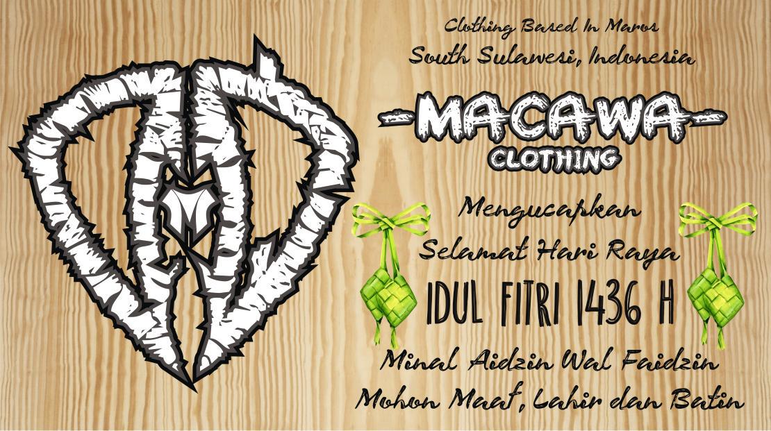 Macawacloth's tweet photo. Menyambut hari raya IDUL FITRI 1436H, Minal Aidzin Wal Faidzin... Mohon maaf lahir dan batin :) http://t.co/w6FttpBdVK