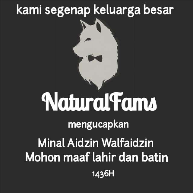 DianaNopyanti's tweet photo. Kami segenap keluarga NATURALFAMS mengucapkan MohonMaafLahirDanBatin#NATURALFAMS @Naturalfams_ http://t.co/S7eLvo4KLn
