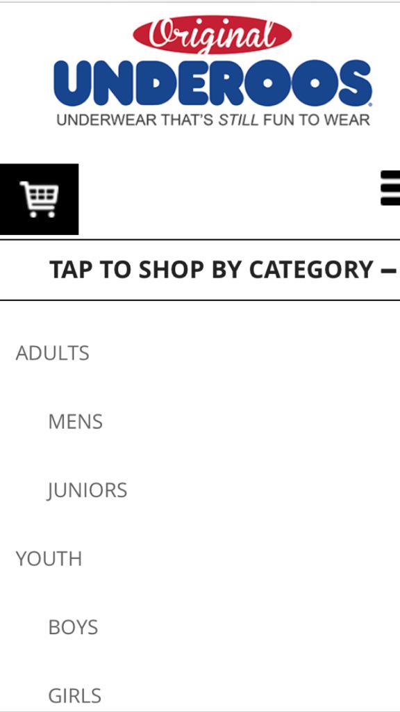 Underoos Size Chart