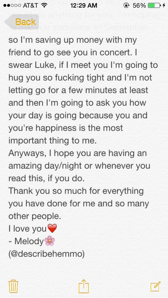 bbylonluke's tweet image. @Luke5SOS Happy Birthday baby. I love you. I hope you read this. It took me a while to find the right words to say❤️
