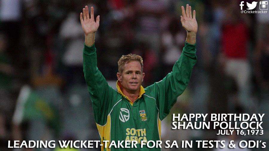 Happy Birthday \Shaun Pollock\. He turns 42 today. 