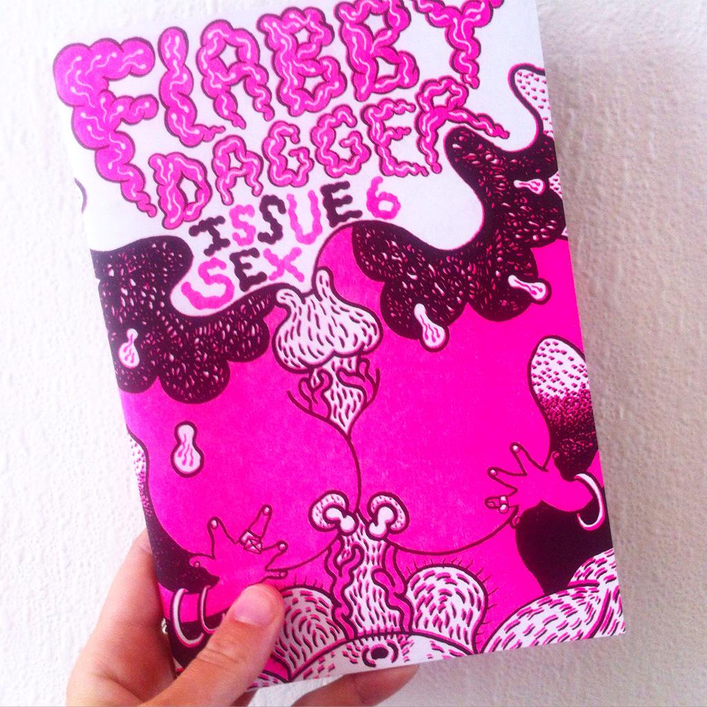 Klausiskoming's tweet image. picked up this weird and wonderful zine by @FlabbyDagger at the @TheLIFLondon last week. not for the faint hearted 💘