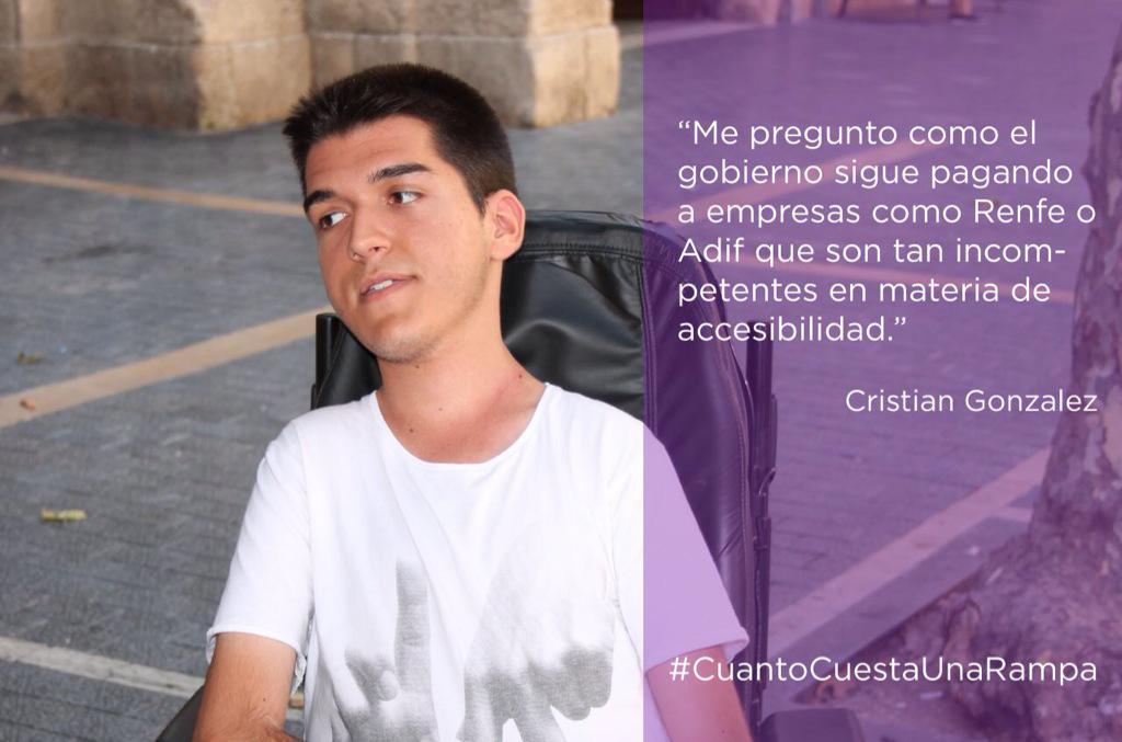 comuns_vendrell's tweet photo. Igualdad es que todxs tengamos la oportunidad de desplazarnos sin barreras #CuantoCuestaUnaRampa @podem_cat @Renfe http://t.co/WazpLRZc73