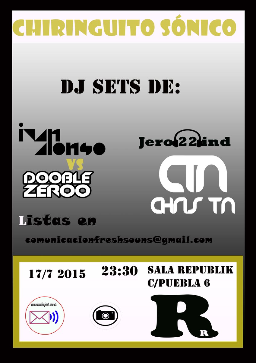ComFreshSounds's tweet photo. #chiringuitosico #djs con @dooblezeromusic y don #ivanalonso http://t.co/3tGcYXtx0A