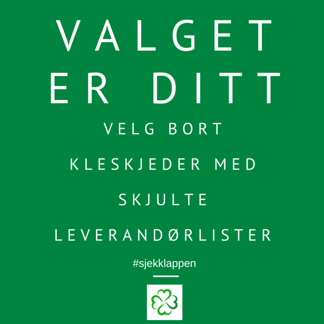 Senterungdommen's tweet photo. Senterungdommen krever at kleskjeder offentligjør leverandørlistene sine og gir dem en lønn å leve av. #sjekklappen http://t.co/8hHXw7XpEU