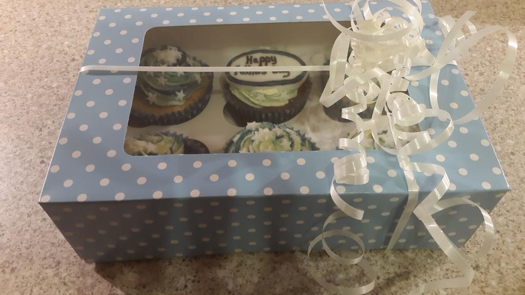 fitsideup's tweet image. #blue and #white #birthday #cupcakes #cake #happybirthday #giftbox #telford #vanilla #stars