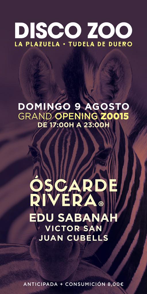 Ya estamos preparando DISCO ZOO15 GRAND OPENING! Con <a href="/oscarderivera/">Oscar de Rivera</a> <a href="/edusabanah/">edu sabanah</a> <a href="/djvictorsan/">Victor San</a> <a href="/JuanCubells/">Juan Cubells</a>