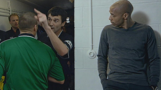 SkySportsPL's tweet photo. Cantona, Keane...Thierry Henry goes back in time to relive some iconic Premier League moments: http://t.co/HDEntBXRqc http://t.co/ekZBFibUb6