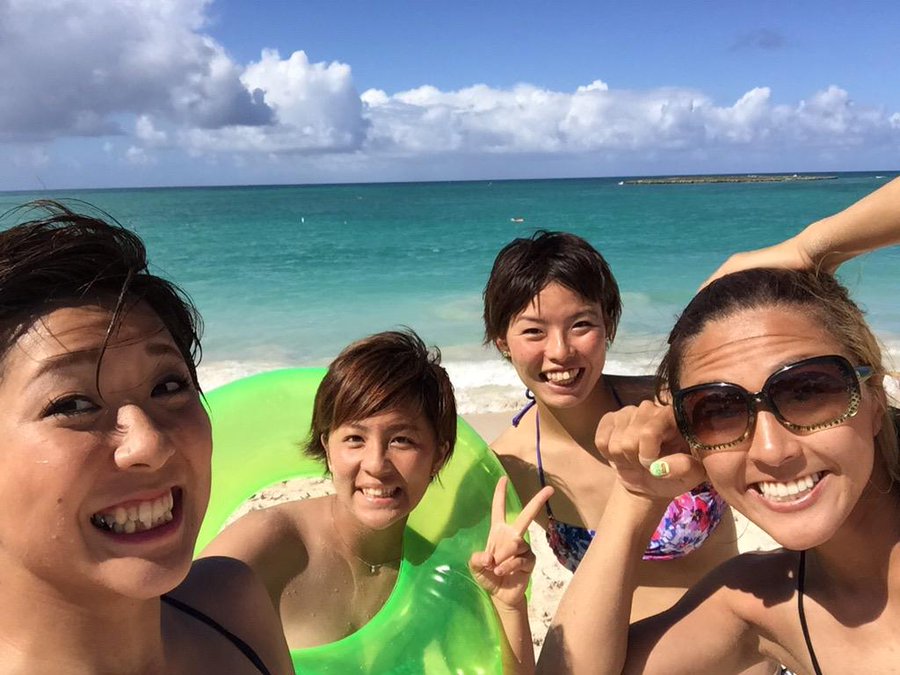 画像 バカンス中のなでしこ岩渕真奈などが水着姿で記念撮影 うーみー Japan Stars Info