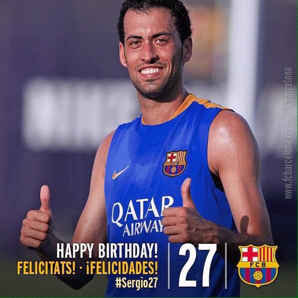      Happy Birthday Sergio Busquets        