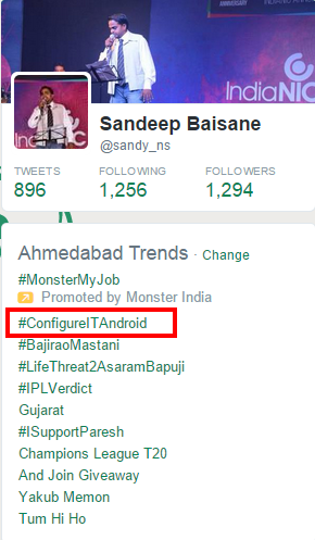sandy_ns's tweet image. @configure_it Yesterday #ConfigureITAndroid and Today #configureitandroid