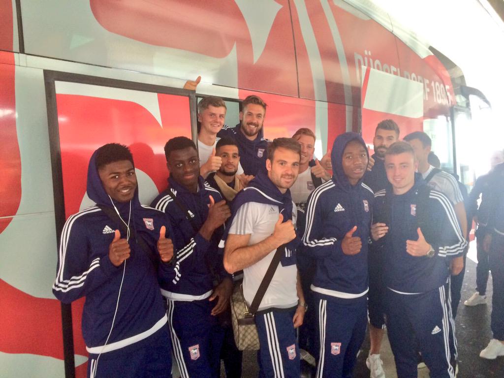 f95's tweet photo. Welcome to #Düsseldorf @Official_ITFC! Have a safe trip with our teambus! #f95 #itfc http://t.co/nN272x5cfg