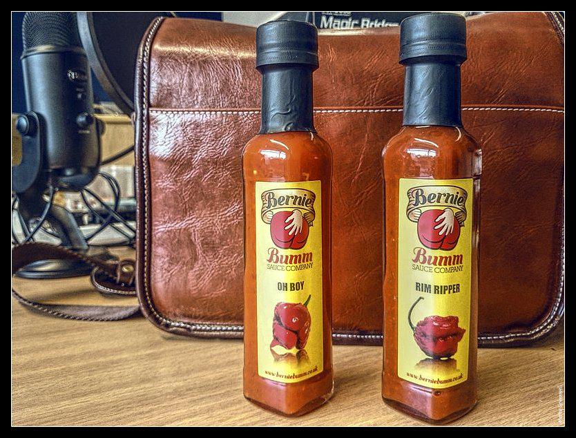 ChilliFiends's tweet image. New sauces, this time from @BernieBumm we have Oh Boy (Moruga Scorpion) and Rim Ripper (Carolina Reaper chillies).