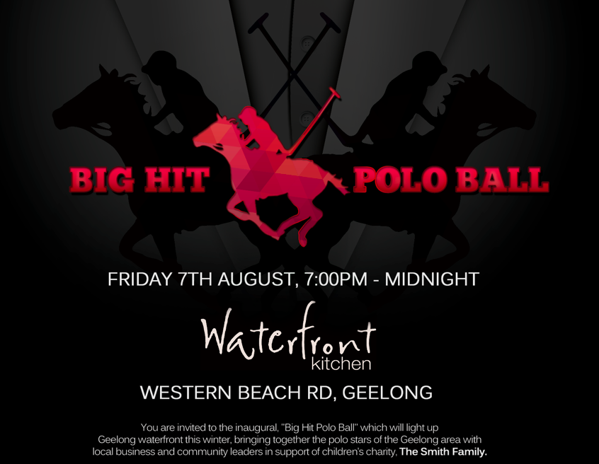 victorianpolo's tweet photo. You're invited to the Big Hit Polo Ball! August 7th 2015, 7pm to midnight , Waterfront Geelong. More to follow... http://t.co/4QKvS4VdtY