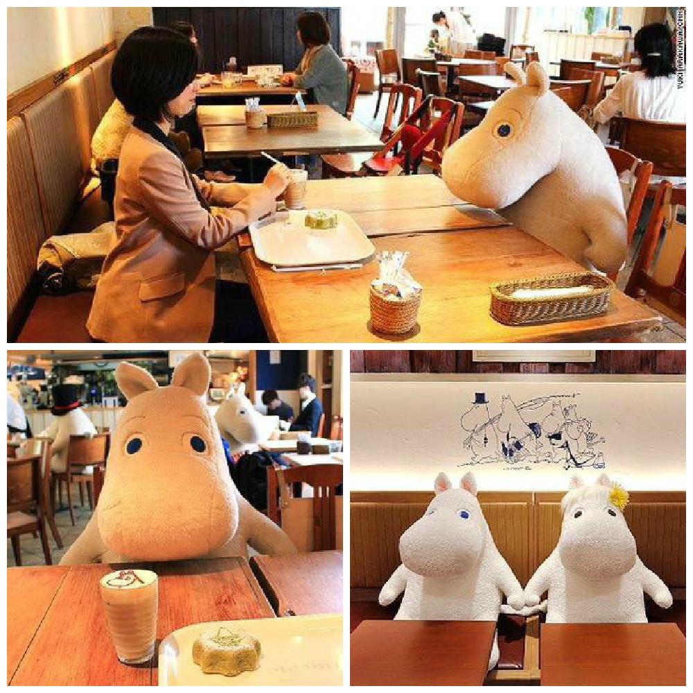 planetasushi_ru's tweet photo. Кафе Moomin Cafе в Японии для людей без компании .К одиноким посетителям подсаживают плюшевых муми-троллей. http://t.co/xHjY6jhs0N