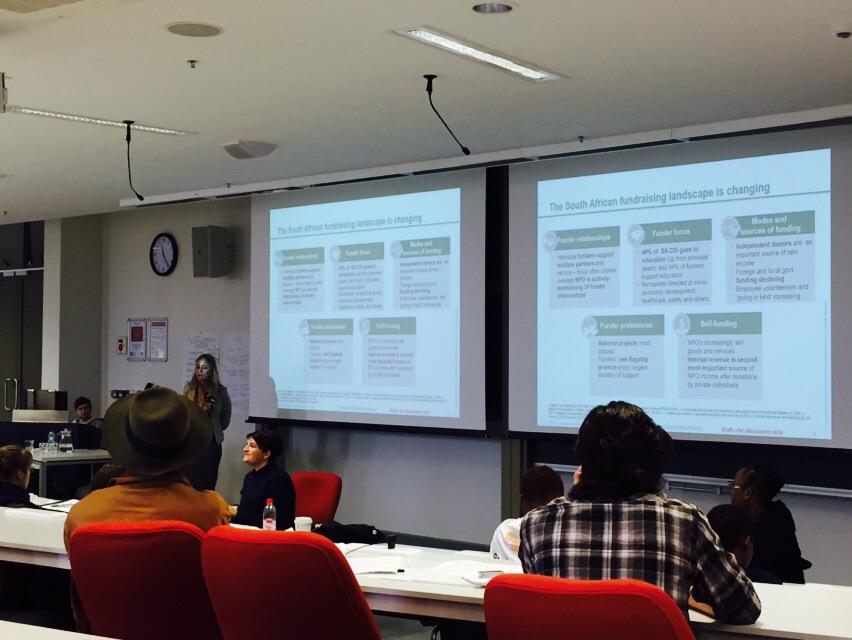ReACT_UCT's tweet photo. Session 2 in progress. @BCG speaking about  fundraising in South Africa #reactUCT2015 http://t.co/SgOsGMQrjE