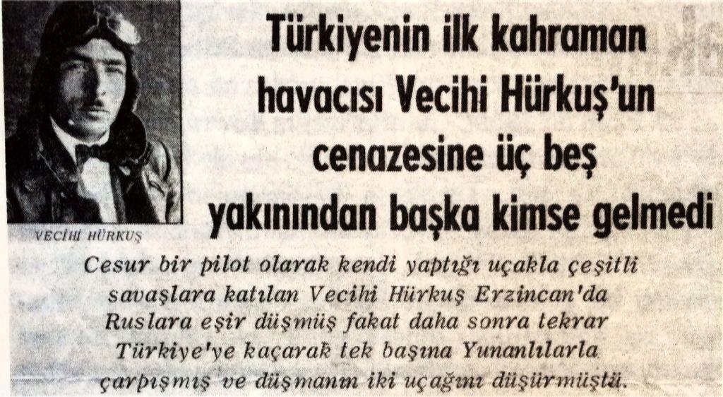 İlk insanı aya taşıyan Apollo11'in dünyadan ayrıldığı gün toprağa verilen kahraman havacımız Vecihi Hürkuş'a saygıyla