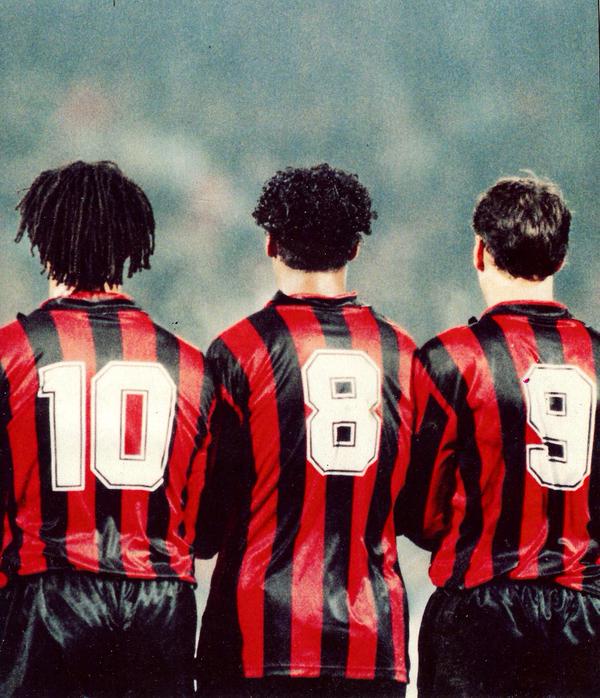 Football Tweet on Twitter: "Ruud Gullit, Frank Rijkaard and Marco van Basten  line up for AC Milan. What a wall. http://t.co/SzYtLDYNyt"