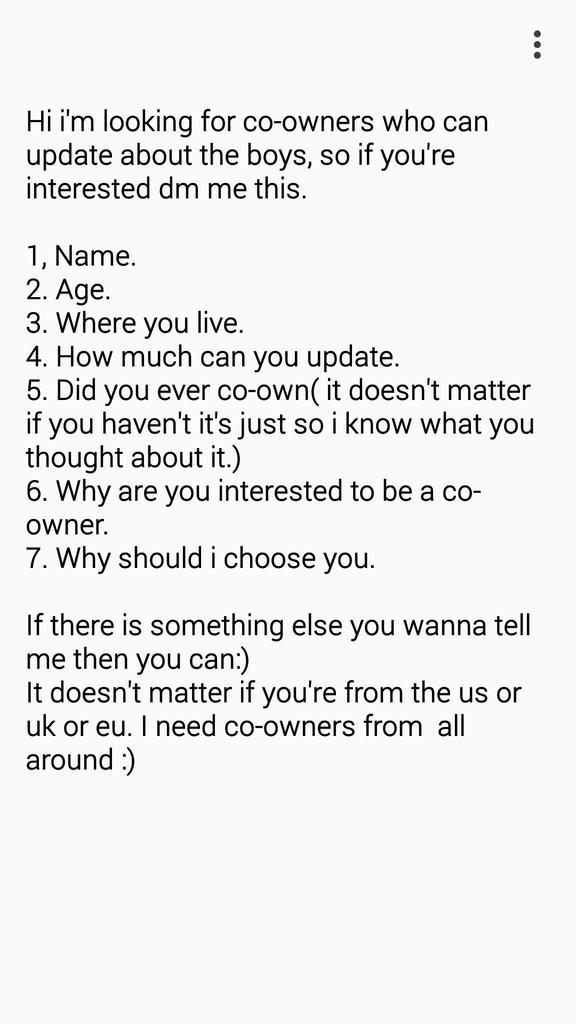 1DWorldTeamNL_'s tweet photo. I'm looking for co-owners so if your interested dm me :) http://t.co/0Tzl9sdEpU