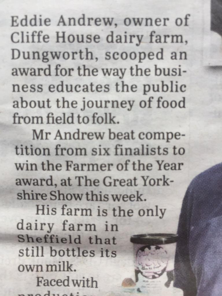 Thanks samjackson_star @SheffieldStar you always get my best side 😘 @greatyorkshow #FarmerOfTheYear @NFUtweets